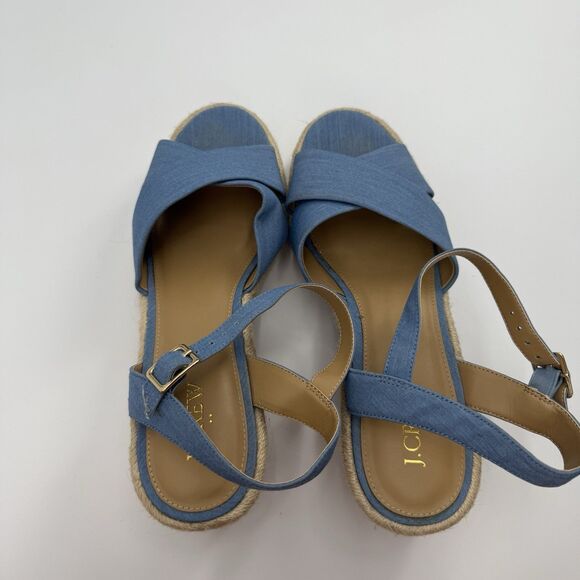 J. Crew Factory Espadrille Platform Heels Size 8 Summer - Picture 4 of 9